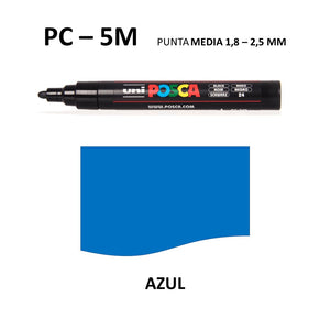 Ideas y Colores - Rotuladores Posca PC-5M Azul