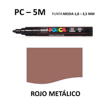 Ideas y Colores - Rotuladores Posca PC-5M Rojo Met&aacute;lico