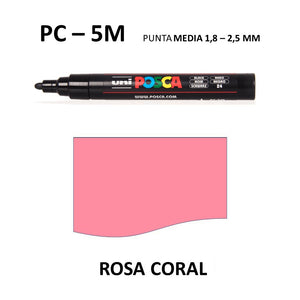 Ideas y Colores - Rotuladores Posca PC-5M Rosa Coral