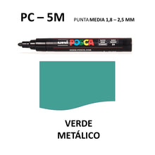 Ideas y Colores - Rotuladores Posca PC-5M Verde Met&aacute;lico