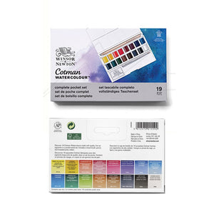 Ideas y Colores - Caja Acuarela 1/2Godet  Winsor &amp;Newton 18 colores