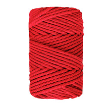 Ideas y Colores - Cuerda de Macram&eacute; 3 cabos Rojo / 3 mm.