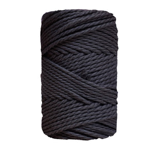 Ideas y Colores - Cuerda de Macram&eacute; 3 cabos Negro / 3 mm.