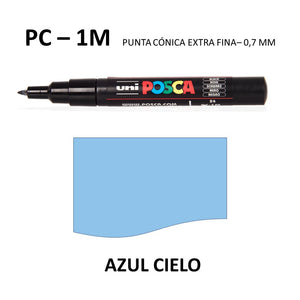 Ideas y Colores - Rotuladores Posca PC-1M Azul Cielo