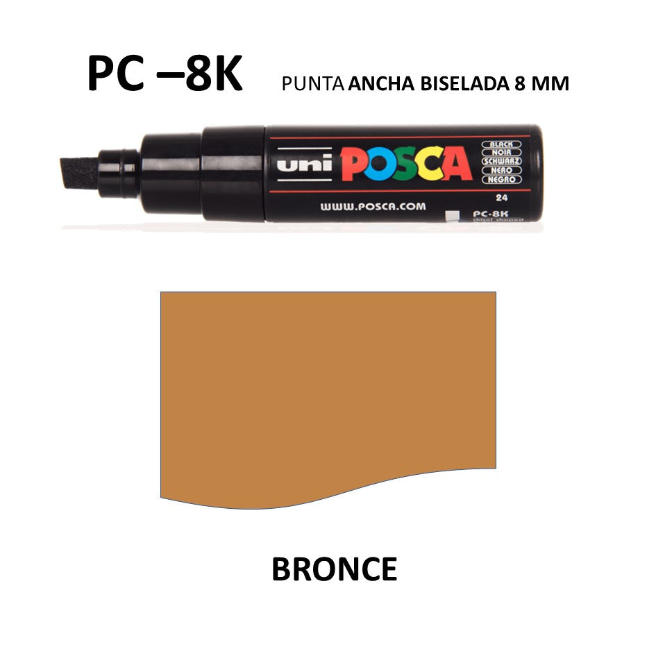  POSCA PC-8K ART - Rotuladores (8 unidades), colores surtidos :  Productos de Oficina