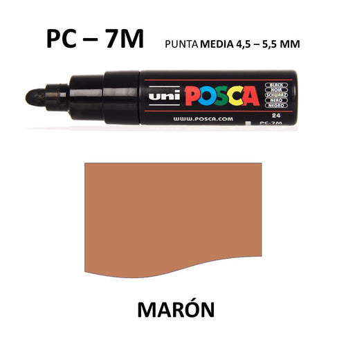 Ideas y Colores - Rotuladores Posca PC-7M Marrón