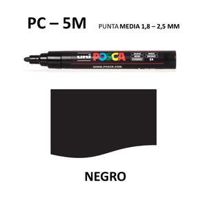 Ideas y Colores - Rotuladores Posca PC-5M Negro