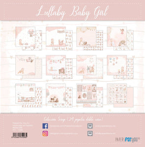 Ideas y Colores - Block 24 Papeles &quot;Lullaby Baby Girl&quot; 8&quot;x8&quot;