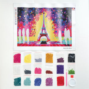 Ideas y Colores - Kit Pintar con Diamantes &quot;Torre EinfFel&quot;