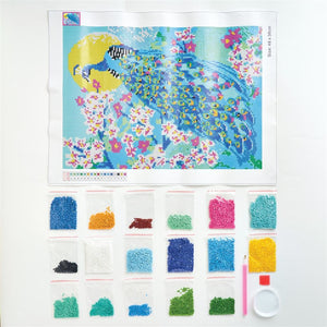 Ideas y Colores - Kit Pintar con Diamantes &quot;Pavo Real&quot;