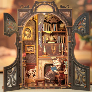 Kit Miniatura Estantería "Estudio del Conde Gato"