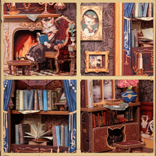 Kit Miniatura Estantería "Estudio del Conde Gato"