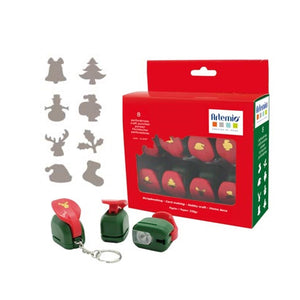 20 Pzs Mini Perforadora De Papel Figuras Navidad Diferentes Color