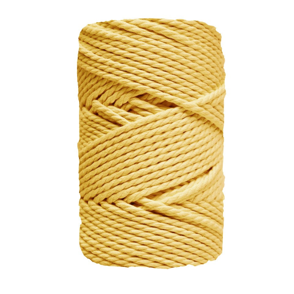 Ideas y Colores - Cuerda de Macramé 3 cabos Amarillo Pálido / 3 mm.