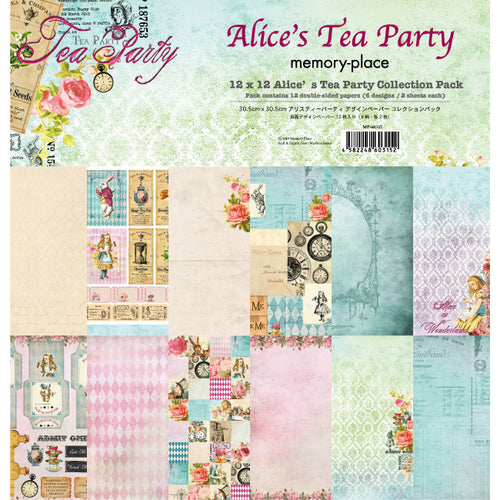 Ideas y Colores - Blocks 12 Papeles "Alice's Tea Party" 12"x12"