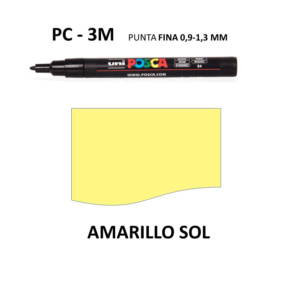 Uni POSCA, Rotulador, tinta con base de agua, 1,3 mm, Punta fina