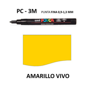 Ideas y Colores - Rotuladores Posca PC-3M Amarillo Vivo