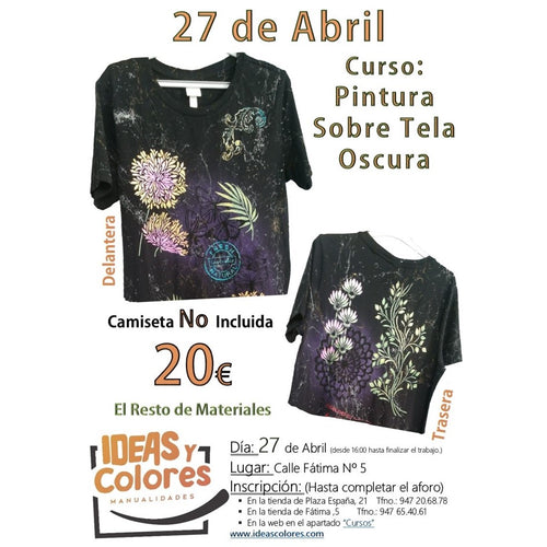 Ideas y Colores - Curso Camiseta Negra 27 Abril