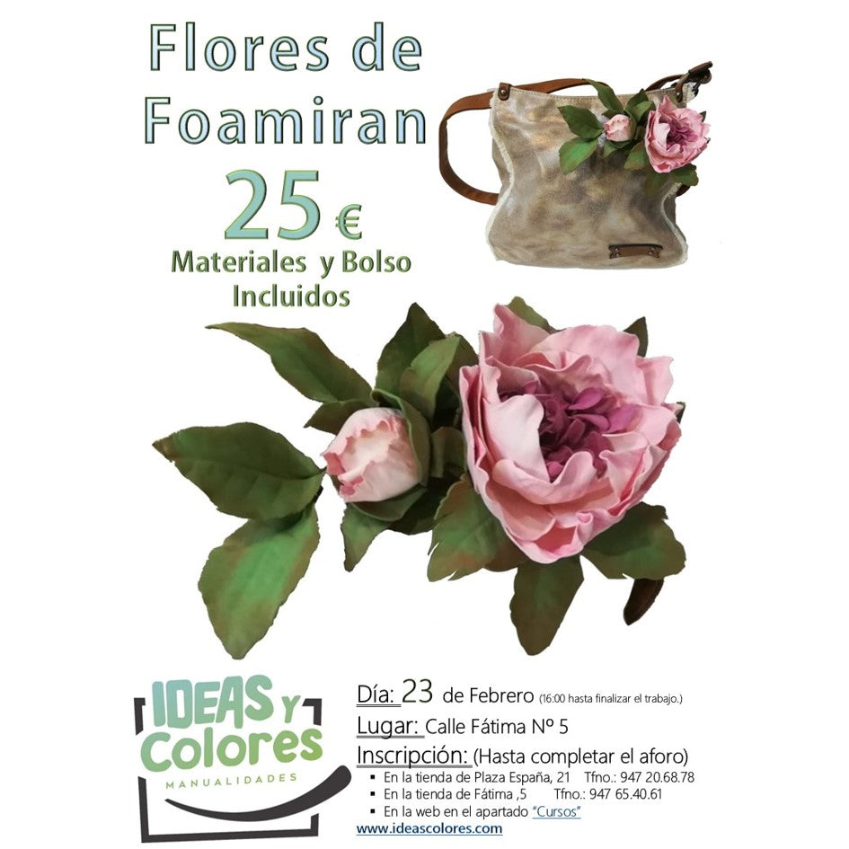 Ideas y Colores - Curso Flores de Foamiran 23 Febrero