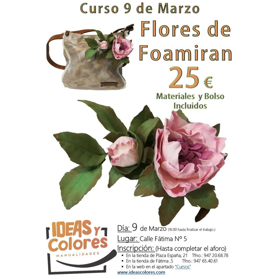 Ideas y Colores - Curso Flores de Foamiran 9 Marzo