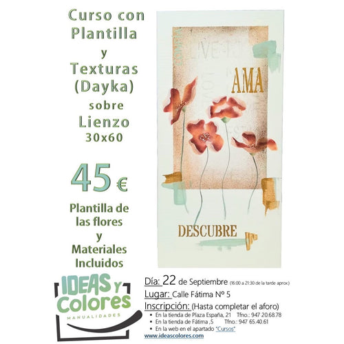 Ideas y Colores - Curso con Plantilla y Texturas (Dayka) 22Sept