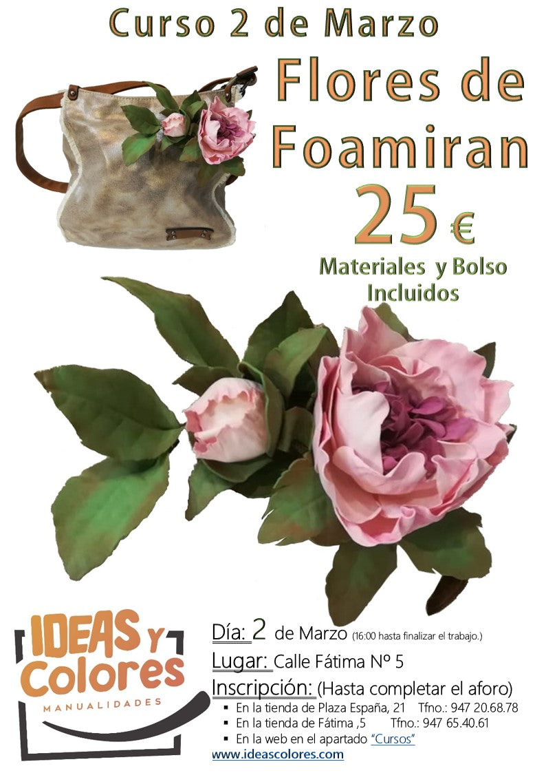 Ideas y Colores - Curso Flores de Foamiran 2 Marzo