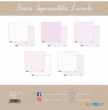 Ideas y Colores - Block 10 Papeles "B&aacute;sicos Lavanda" 12"x12"