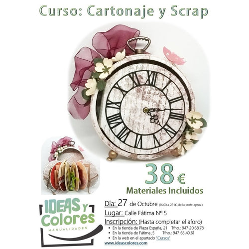 Ideas y Colores - Curso Cartonaje y Scrap 27 Oct