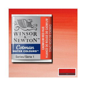 Ideas y Colores - Acuarela 1/2Godet  Winsor &amp;Newton Rojo de Cadmio 095