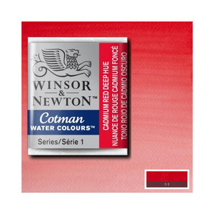 Ideas y Colores - Acuarela 1/2Godet  Winsor &amp;Newton Rojo de Cadmio Oscuro 098