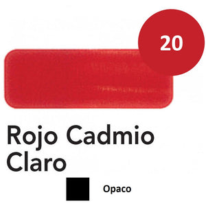 Ideas y Colores - &Oacute;leo Titan Extra Fino 20 ml. Rojo Cadmio Claro n&ordm; 20