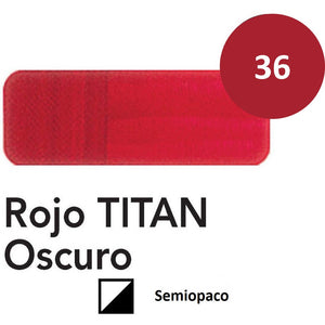 Ideas y Colores - &Oacute;leo Titan Extra Fino 20 ml. Rojo TITAN Oscuro n&ordm; 36