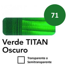 Ideas y Colores - &Oacute;leo Titan Extra Fino 20 ml. Verde TITAN Oscuro n&ordm; 71