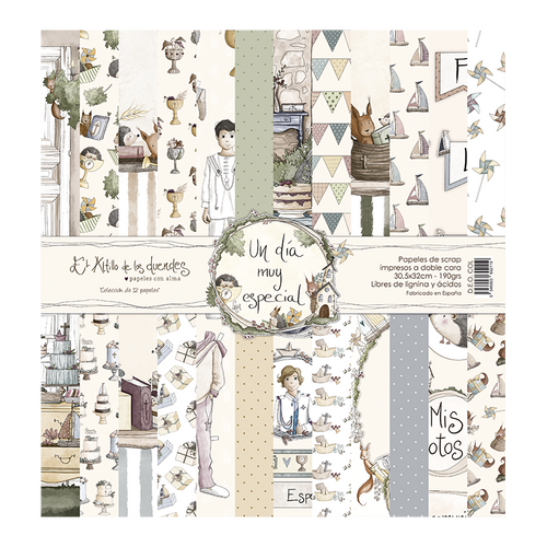 PAPEL SCRAPBOOKING «BEBÉ EN NUBE» Dayka - Alma Imagina