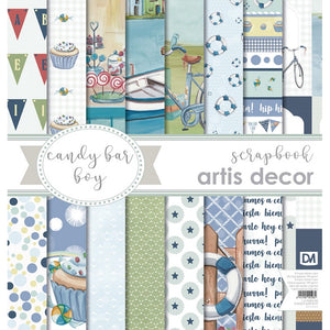 Ideas y Colores - Block 8+8 Papeles Scrap &quot;Candy Bar Boy&quot;