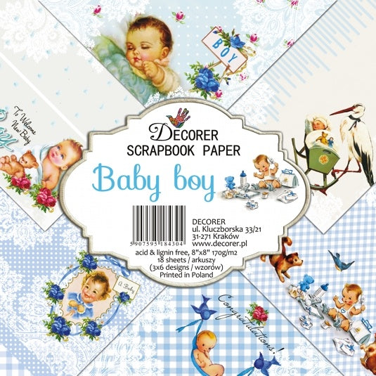 Ideas y Colores - Block Papeles "Baby Boy" 20x20