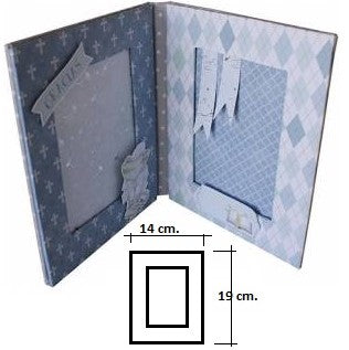Block de 14 papeles scrap Nature in Blue de 20x20cm, para scrapbooking