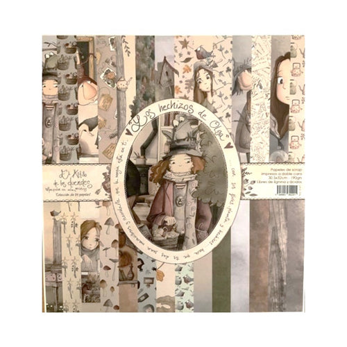 Ideas y Colores - Block 14 Papeles "Los Hechizos de Olga" 30x30