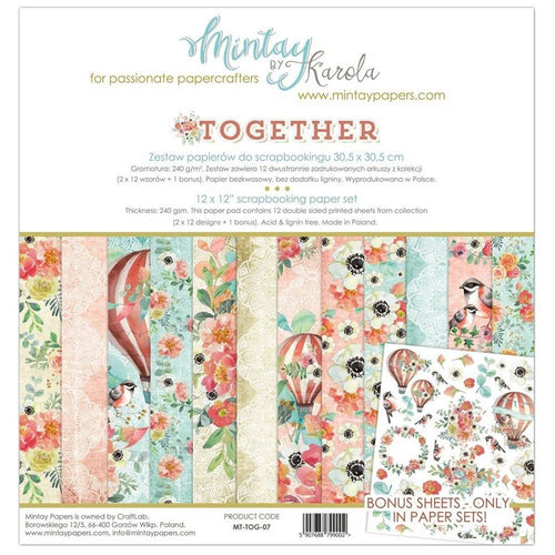 Ideas y Colores - Block 12 Papel Scrap "Together"